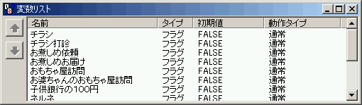 Variable list window
